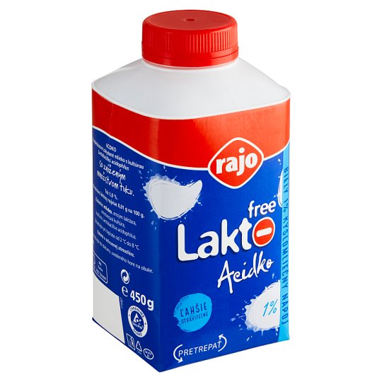 Rajo Lakto Free Acidko kyslomliečny nápoj biely 1% 450 g