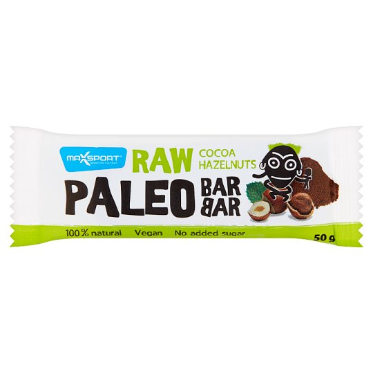 MaxSport Paleo Raw Bar with Hazelnuts and Cocoa 50 g