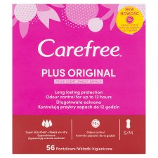 Carefree Plus Normal slipové vložky svieža vôňa 56 ks
