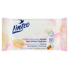 Linteo Vlhčené obrúsky intímne herbal 10 ks