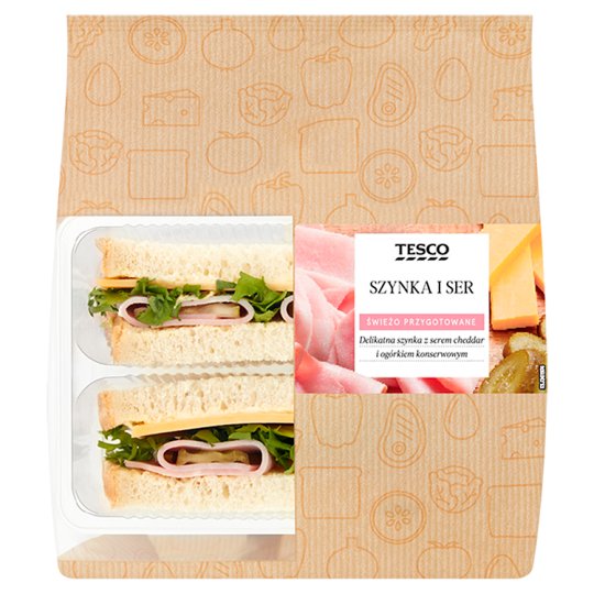 Tesco Sendvič šunka a syr 165 g