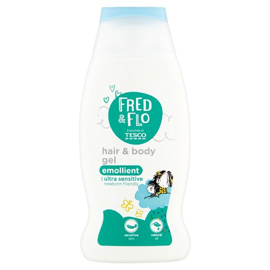 Fred & Flo Jemný gél na vlásky a telo pre novorodencov 2+1 200 ml