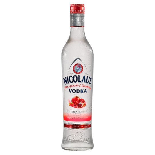 Nicolaus Vodka s príchuťou granátového jablka a maliny 38% 700 ml