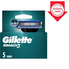 Gillette Mach3 Náhradné Holiace Hlavice Pre Mužov, 5 ks