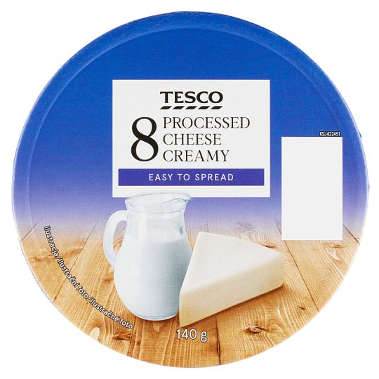 Tesco Roztierateľný smotanový tavený syr 8 x 17,5 g (140 g)