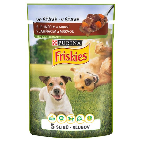 Friskies Adult VitaFit kapsička s jahňacím a mrkvou v šťave 100 g
