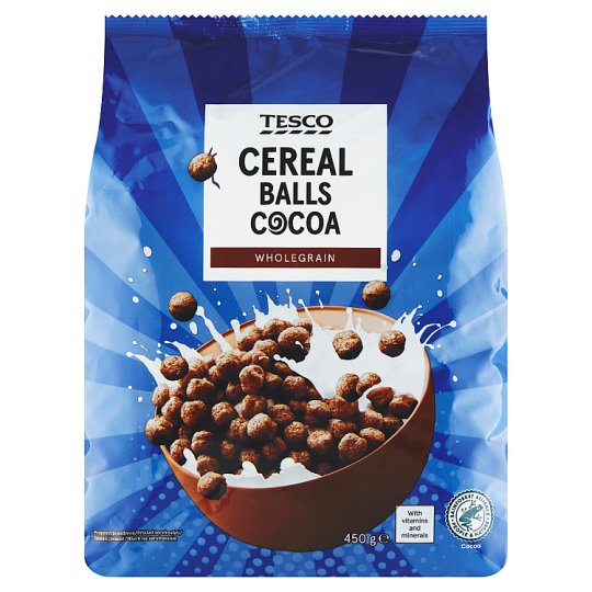Tesco Obilninové kakaové guľôčky 450 g