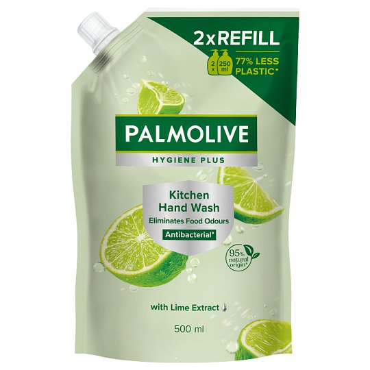Palmolive Hygiene - Plus tekuté mydlo na ruky s výťažkom z limetky náhradná náplň 500 ml