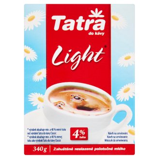 Tatra Light zahustené mlieko nesladené čiastočne odtučnené do kávy 340 g