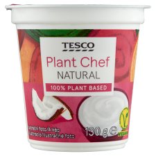 Tesco Plant Chef Natural Coconut Based Dessert with Added Calcium 130 g