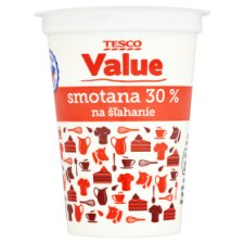 Tesco Value Smotana 30 % na šľahanie 200 ml