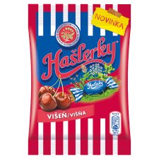 Hašlerky Cherry, Candies Flavoured with Herbs, Menthol and Cherries 90 g