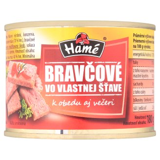 Hamé Bravčové vo vlastnej šťave 180 g