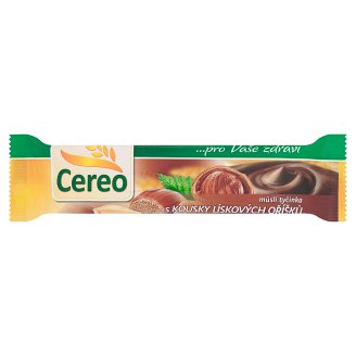 Cereo Müsli tyčinka s kúskami lieskových orechov polomáčaná v kakaovej poleve 35 g