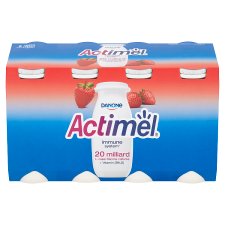 Actimel jogurtový nápoj s vitamínmi jahoda 8 x 100 g