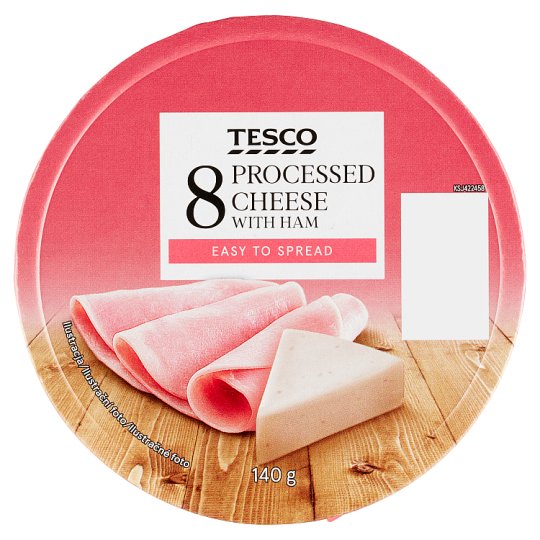 Tesco Roztierateľný tavený syr so šunkou 8 x 17,5 g (140 g)