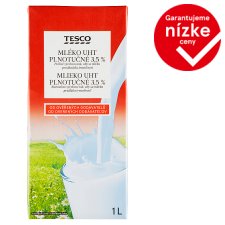 Tesco Whole Milk UHT 3.5% 1 L