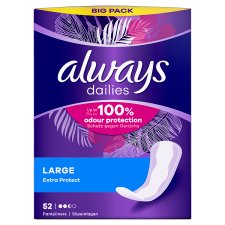 Always Dailies Large Extra Protect Panty Liners x52