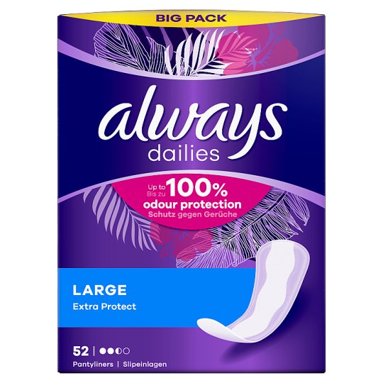 Always Dailies Large Extra Protect Panty Liners x52 Tesco Groceries