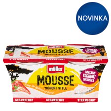 Müller Mousse mliečny zakysaný výrobok jahodový 2 x 95 g (190 g)