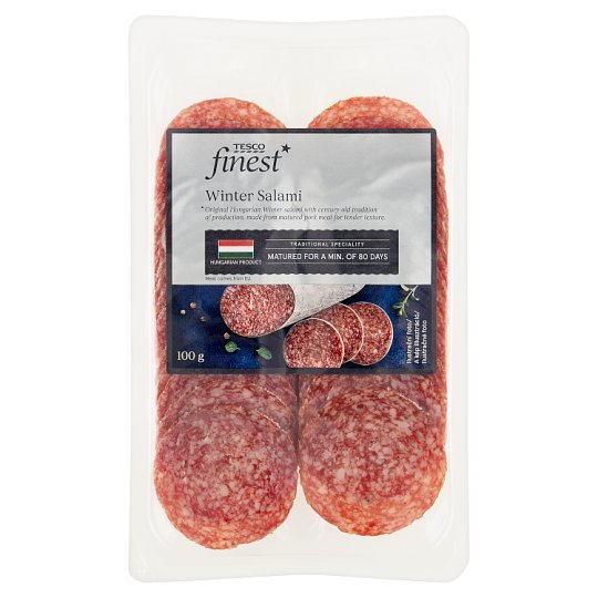 Tesco Hungarian Salami 100 g Tesco Groceries