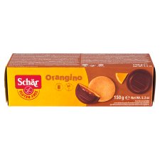 Schär Orangino Gluten-Free Soft Pastry Semi-Dipped in Chocolate with Orange-Flavored Filling 150 g