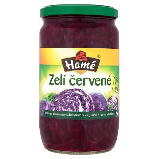 Hamé Červená kapusta sterilizovaná v korenenom sladkokyslom náleve s cibuľou 640 g