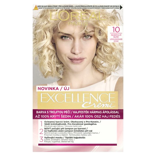 L'Oréal Paris Excellence Créme Hair dye 10 Lightest Blonde 72 +48 +12