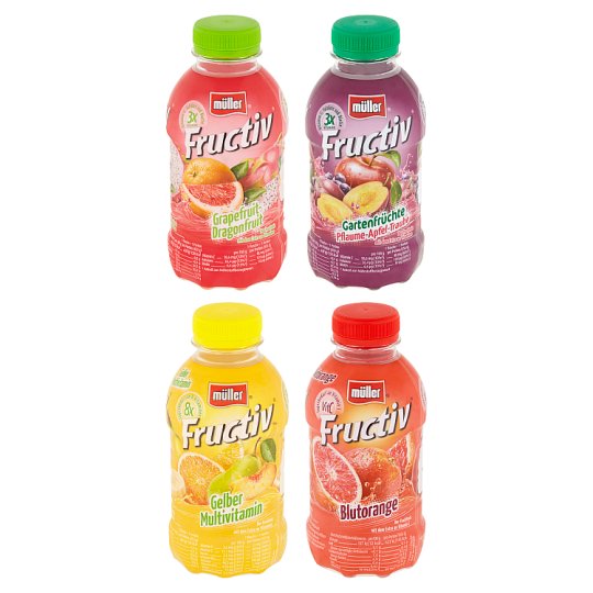 Müller Fructiv Miešaný nápoj z ovocia a srvátky 440 ml