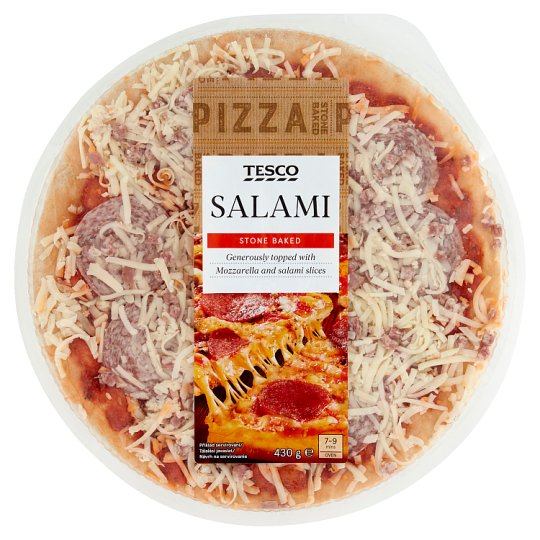 Tesco Salami Pizza 430 g - Tesco Groceries