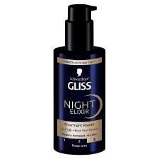 Gliss Overnight Repair Night Elixir for Heavily Damaged, Dry Hair 100 ml