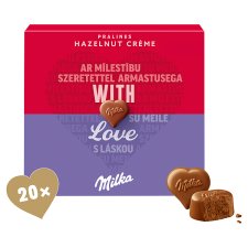 Milka I Love Milka Box of Chocolates, Hazelnut Filling 110 g