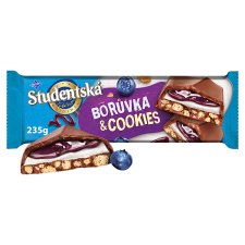 ORION ŠTUDENTSKÁ PEČAŤ Milk Chocolate Blueberry & Cookies 235 g