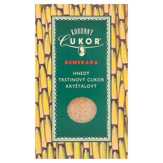 Korunný Cukor Demerara hnedý trstinový cukor kryštálový 500 g