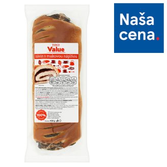 Tesco Value Závin s makovou náplňou 400 g