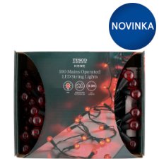 Tesco Home Berry svetelná reťaz 100 LED červené svetlo