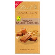 Lindt Vegan Salted Caramel Cocoa Product with Oat Drink and Almond Paste 100 g