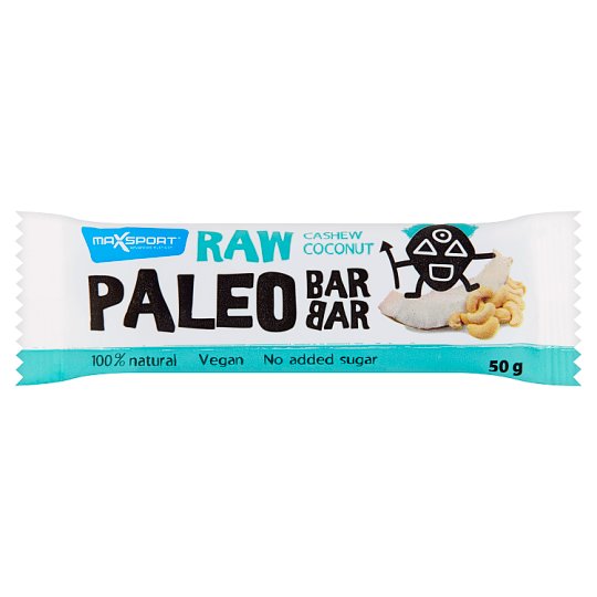 MaxSport Paleo Raw Bar with Coconut and Cashew Nuts 50 g