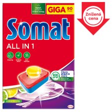 Somat All-in-1 tablety do umývačky Lemon & Lime 90 ks
