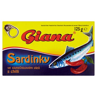 Giana Sardinky v slnečnicovom oleji s chilli 125 g