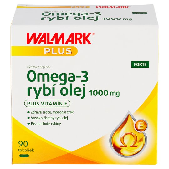 Walmark Plus Forte omega-3 rybí olej 1000 mg výživový doplnok 90 toboliek 123,8 g