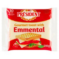 Président Emmental Melted Slices with Cheese 10 x 20 g (200 g)