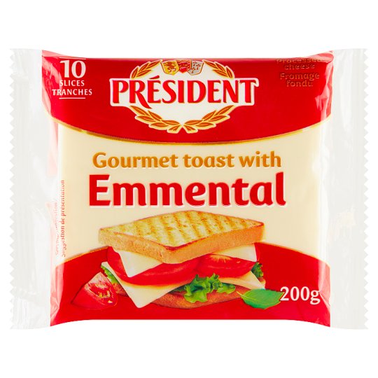 Président Emmental tavené plátky so syrom 10 x 20 g (200 g)