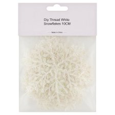 DIY Thread White Snowflakes 10 cm