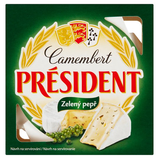 Président Camembert zelené korenie 90 g