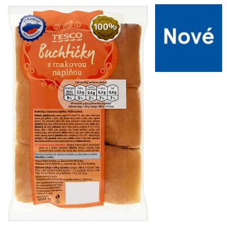 Tesco Buchtičky s makovou náplňou 360 g
