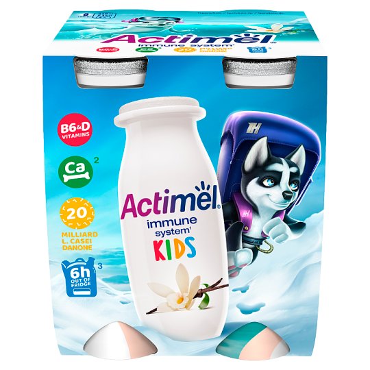 image 1 of Actimel Kids Yogurt Drink with Vitamins Vanilla 4 x 100 g (400 g)