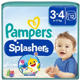 Pampers Splashers Veľkosť 3-4, 12 Jednorazových Plienok