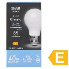 Tesco Home LED Classic 4.2W E27 Cool White 1 pc