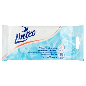 Linteo Satin Vlhčené servítky pre dennú potrebu 15 ks
